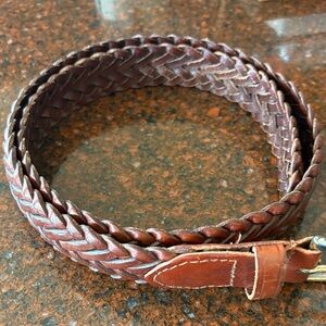 Women’s  Brown Braided Leather Belt